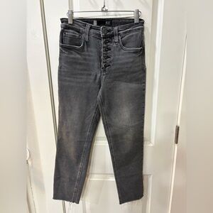 KUT from the Kloth Gray High-Waisted Button-Fly Jeans